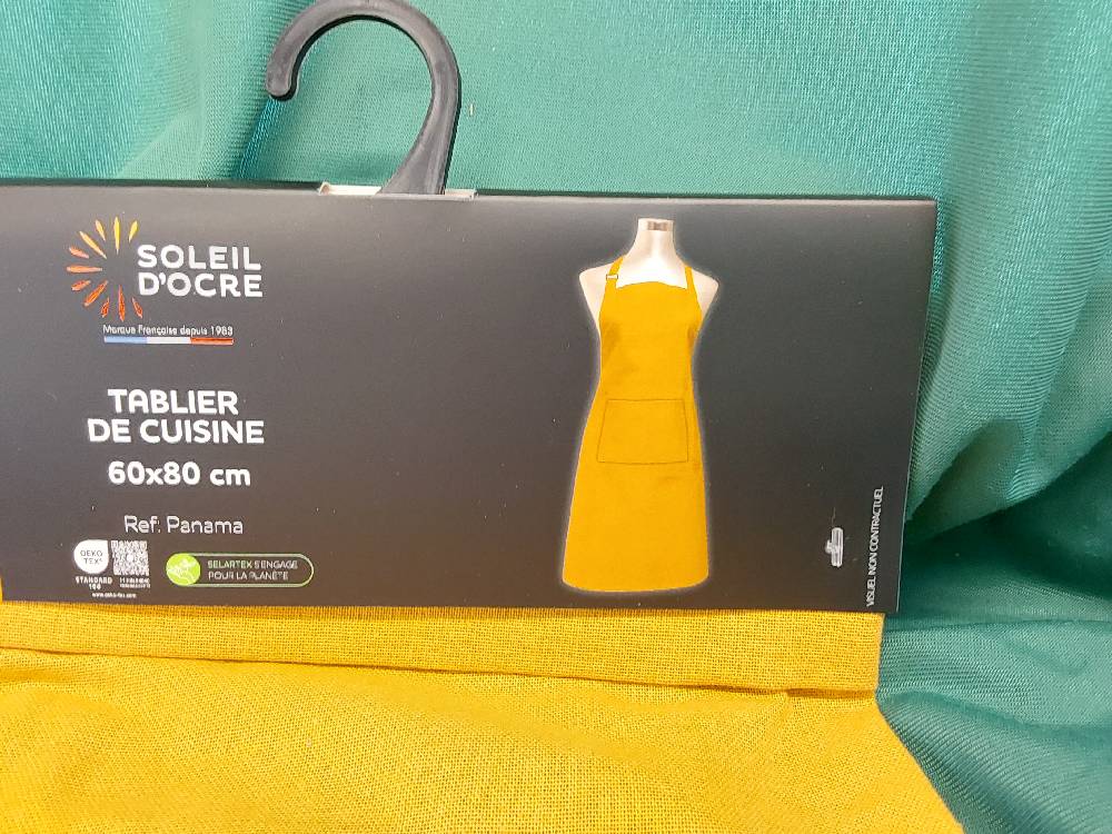 TABLIER PANAMA COLORIS MOUTARDE (060814)