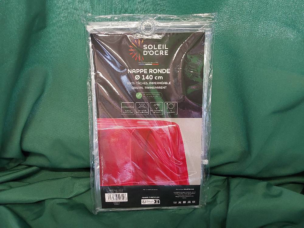 NAPPE TRANSPARENTE RONDE DIAM.140CM (854600)