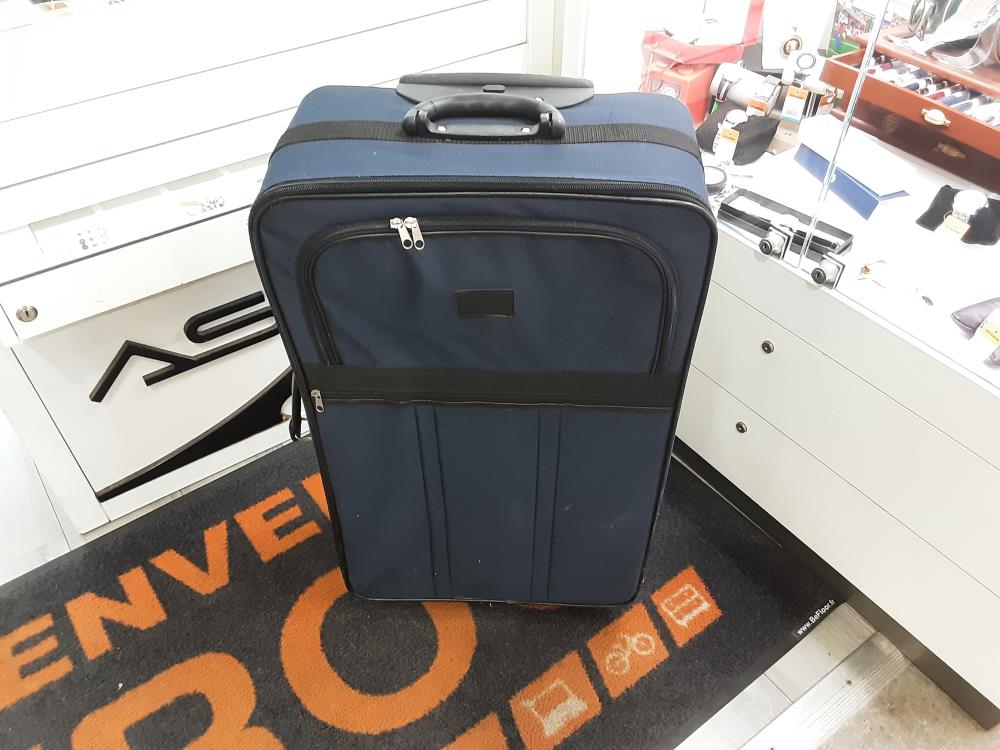 VALISE EN TISSU BLEU 44 X 23 X 75