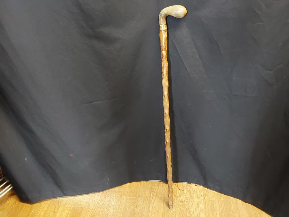 CANNE EPÉE ANCIENNE BOIS ET CORNE