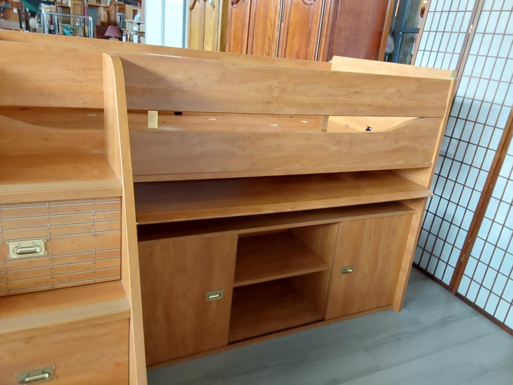 LIT MEZZANINE COMPACT BUREAU ESCALIER MARQUE GAUTIER 90 X 200