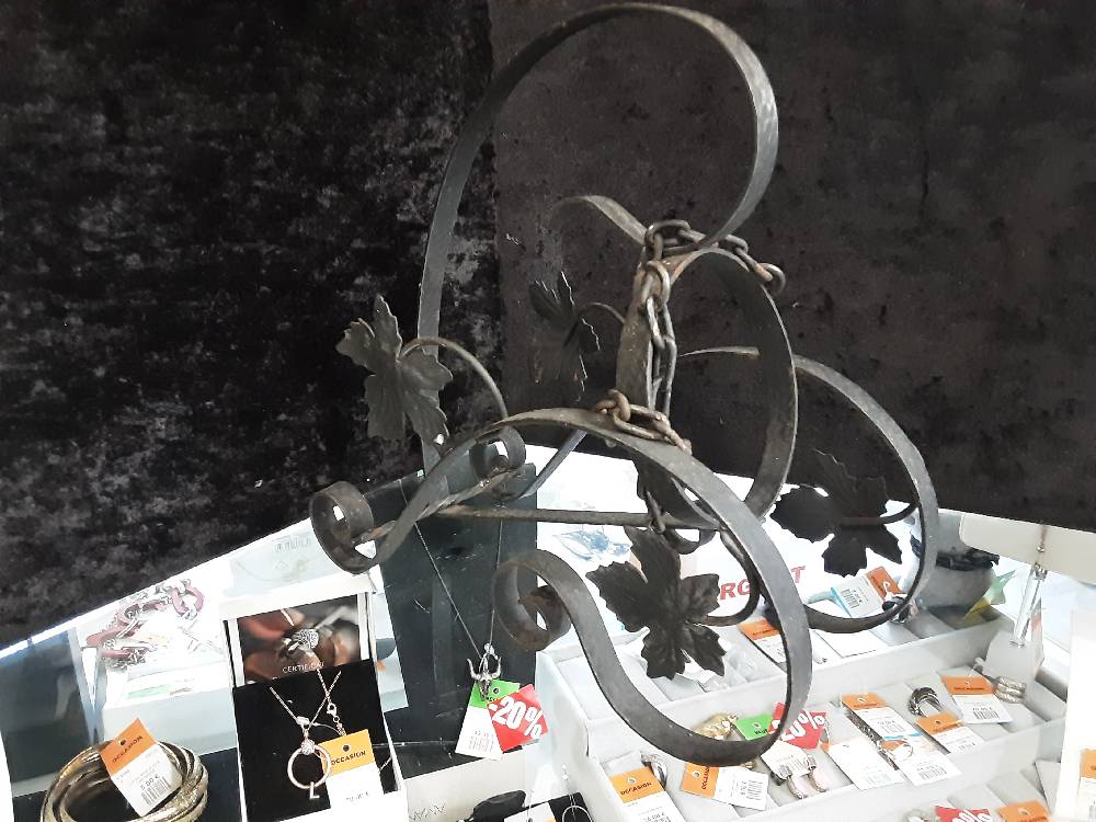 PORTE BOUTEILLE FER FORGE