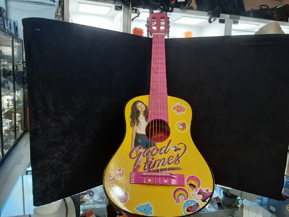 GUITARE ENFANT  JAUNE ET ROSE