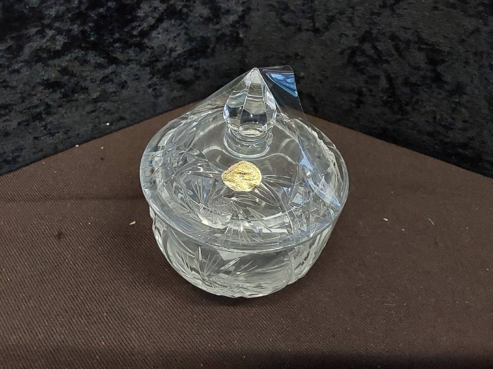 SUCRIER EN CRISTAL ROND