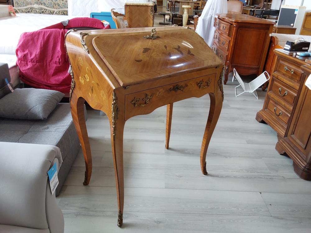 SECRETAIRE 1 PORTE 4 TIROIRS - MARQUETÉ