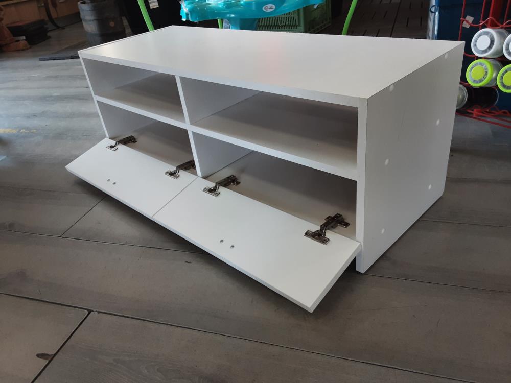 MEUBLE TELE BLANC 2 PORTES