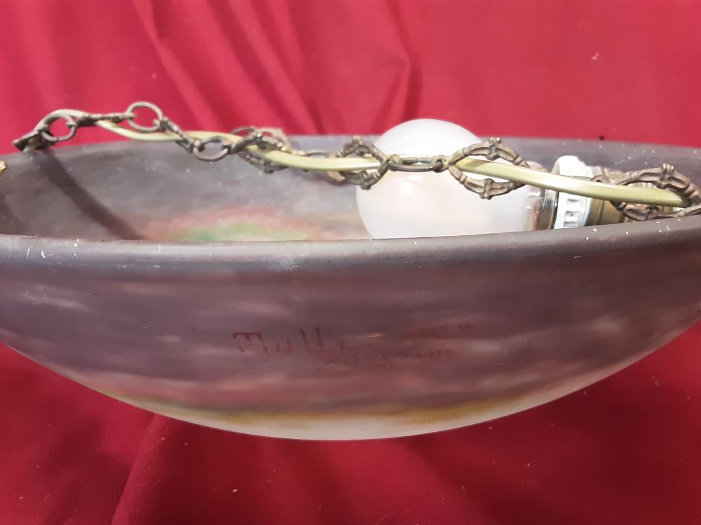 LUSTRE PATE DE VERRE SIGNÉ MULLER FRÈRE