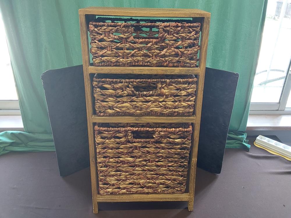 MEUBLE 3 BACS EN BANANIER