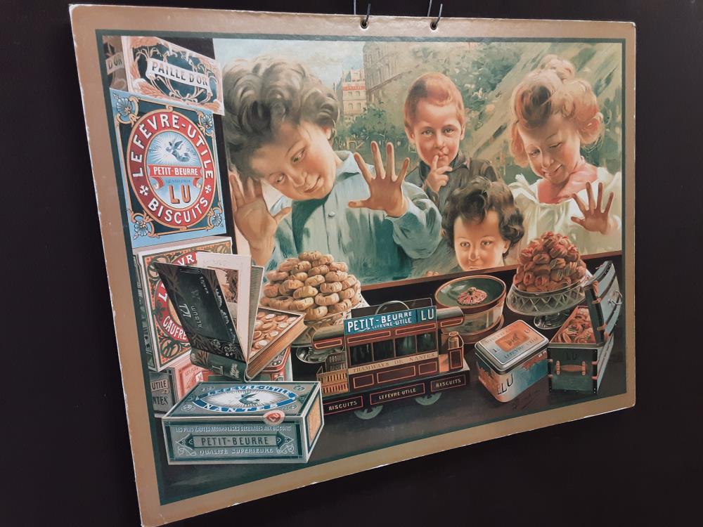 TABLEAU EN CARTON "PETIT BEURRE LU"