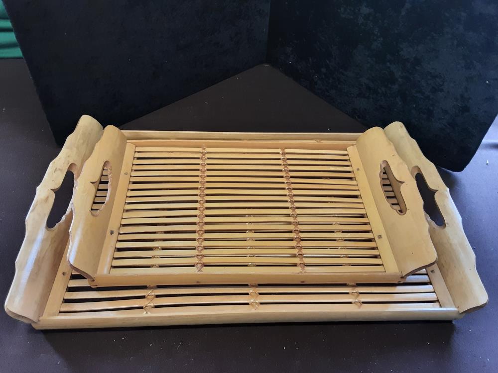 LOT DE 2 PLATEAUX BAMBOU