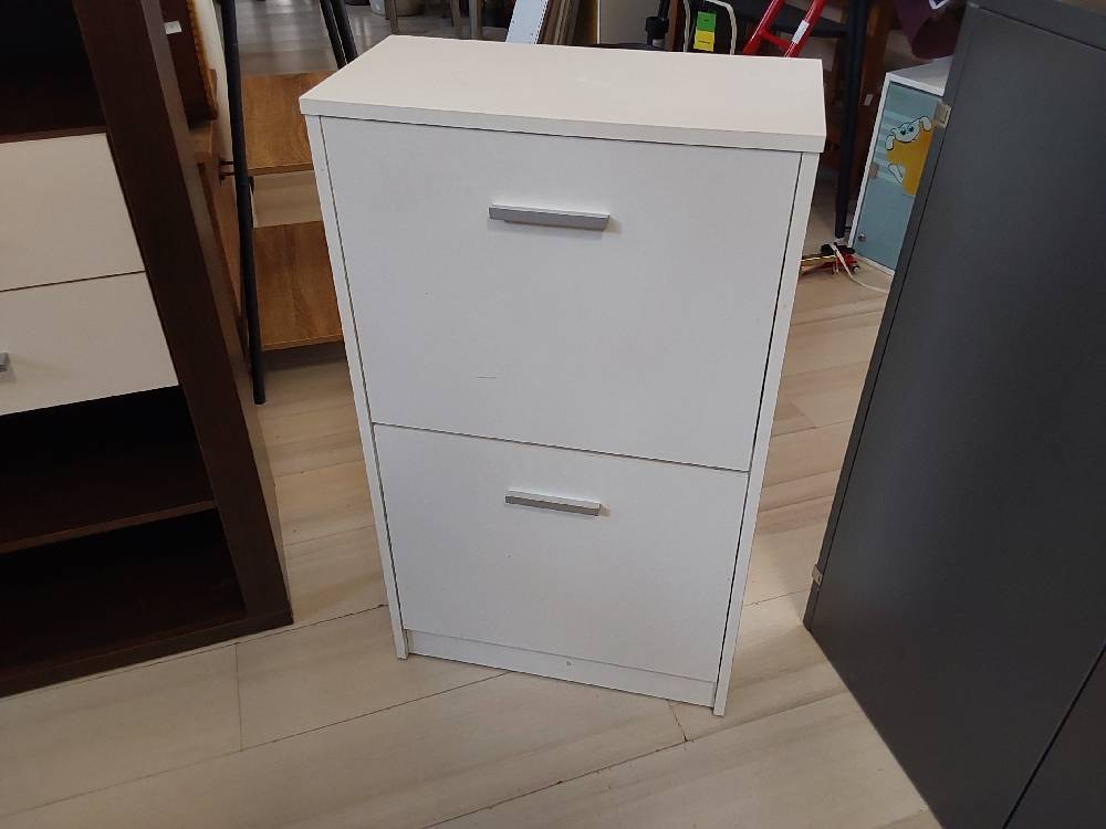 MEUBLE A CHAUSSURES 2 PORTES BLANC