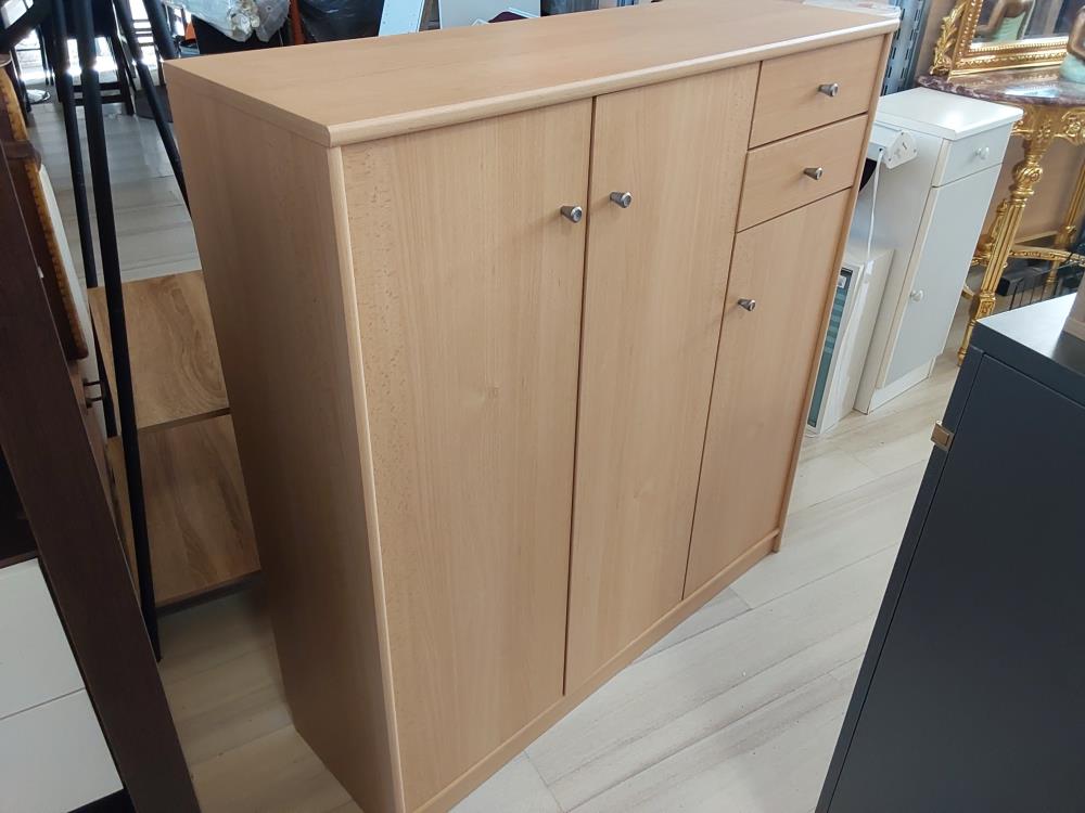 MEUBLE BAS D'APPOINT 2 PORTES 4 TIROIRS