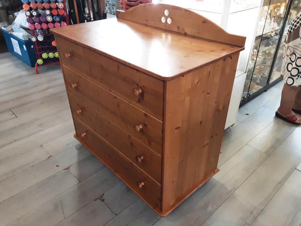 COMMODE EN PIN 4 TIROIRS