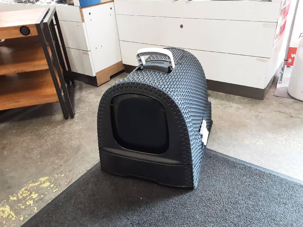 MAISON DE TOILETTE POUR CHAT CURVER GRIS FONCÉ 