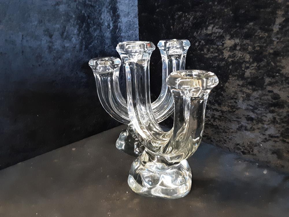 BOUGEOIR EN VERRE SOUFFLE