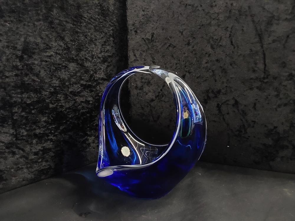 COUPELLE PANIER BLEU EN CRISTAL 