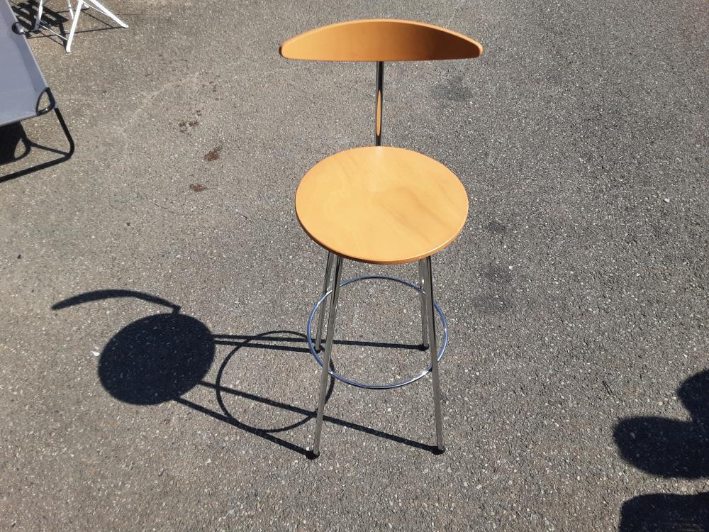 TABOURET DE CUISINE EN BOIS - PIED EN METAL 