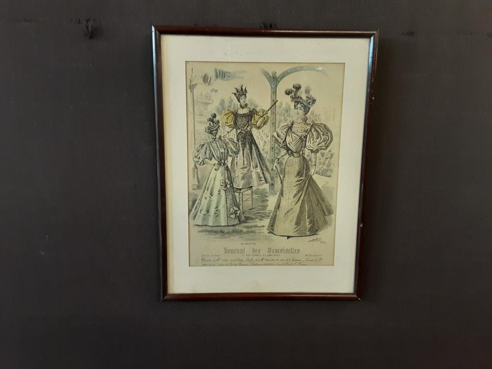 CADRE GRAVURE DEMOISELLES