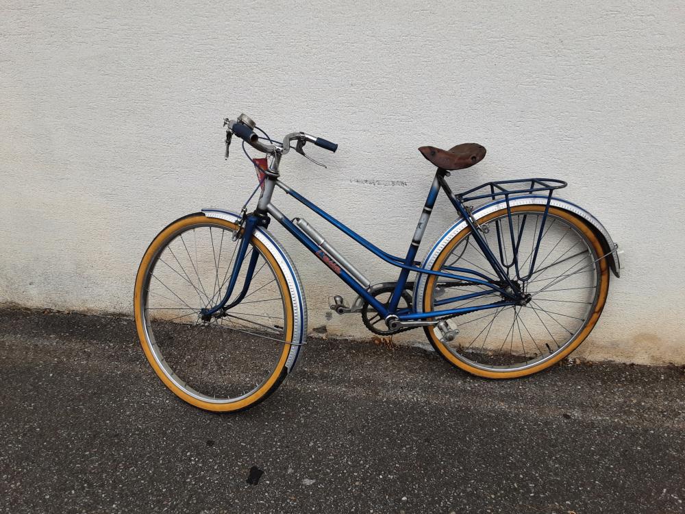 VELO VINTAGE GALLA BLEU ET GRIS 