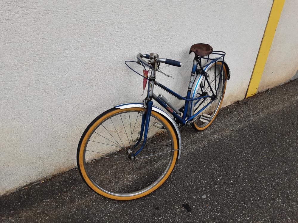 VELO VINTAGE GALLA BLEU ET GRIS 