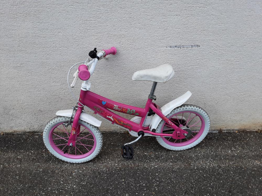 VELO ENFANT ROSE 14P