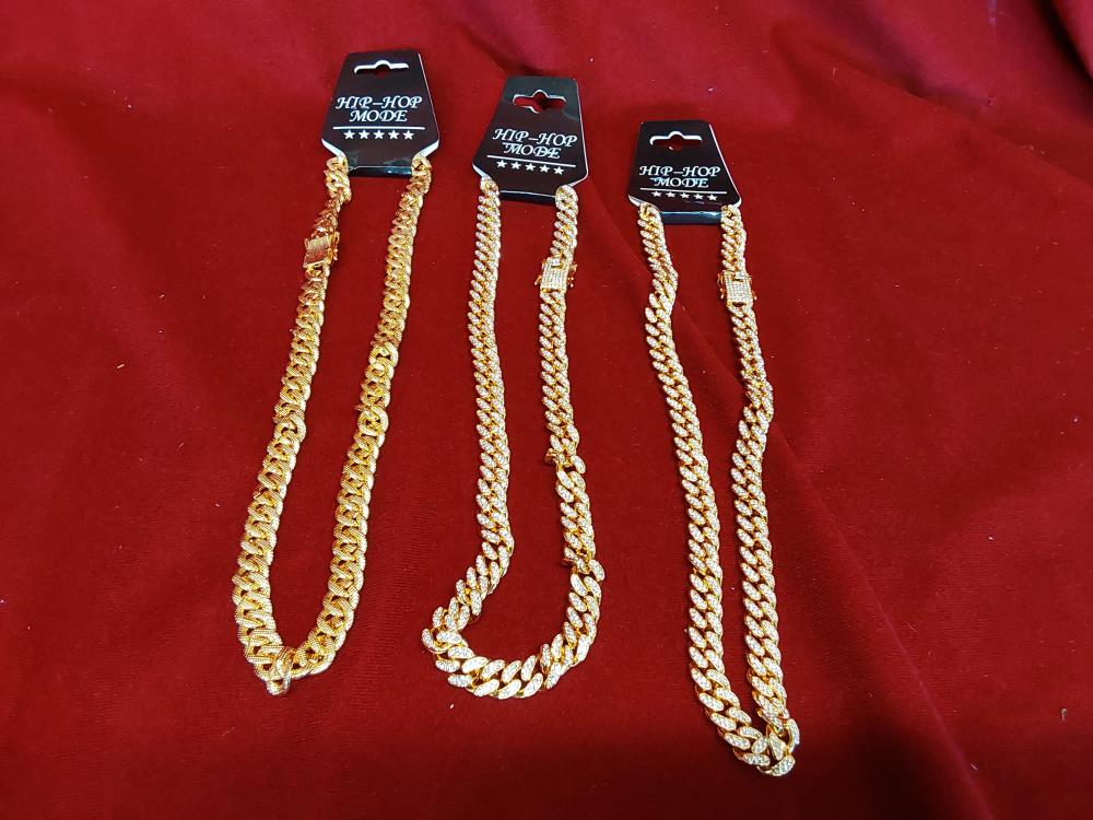 COLLIER LONG FEMME FANTAISIE DORÉ AVEC STRASS
