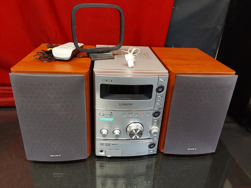 CHAINE HI-FI SONY (LECTEUR CD HS RADIO + CASSETTE OK) + TÉLÉCOMMANDE