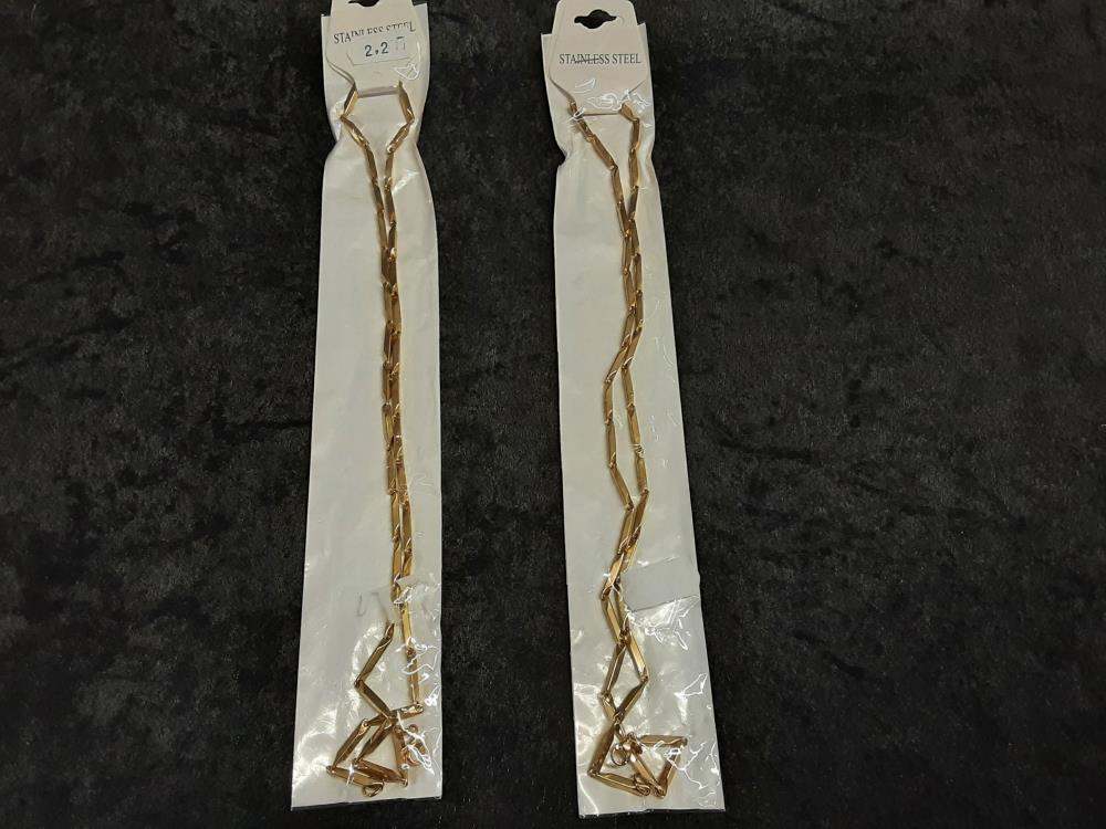 COLLIER DORE ACIER INOXYDABLE (180122)