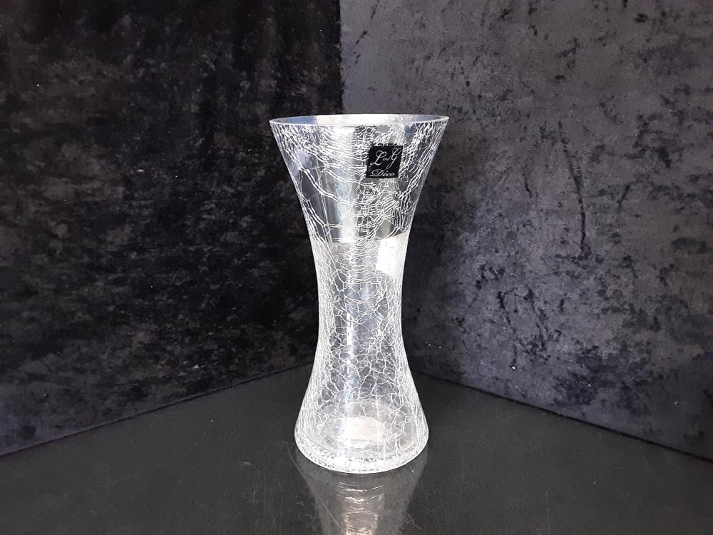 VASE EN VERRE CRAQUELE