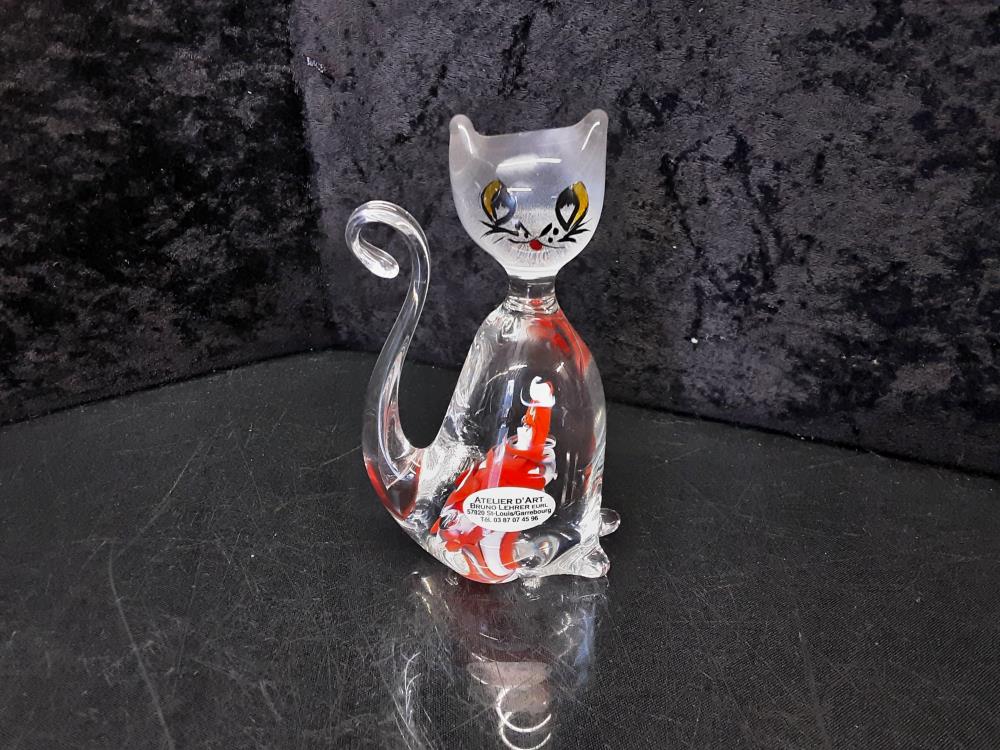 CHAT PM EN CRISTAL DE LORRAINE