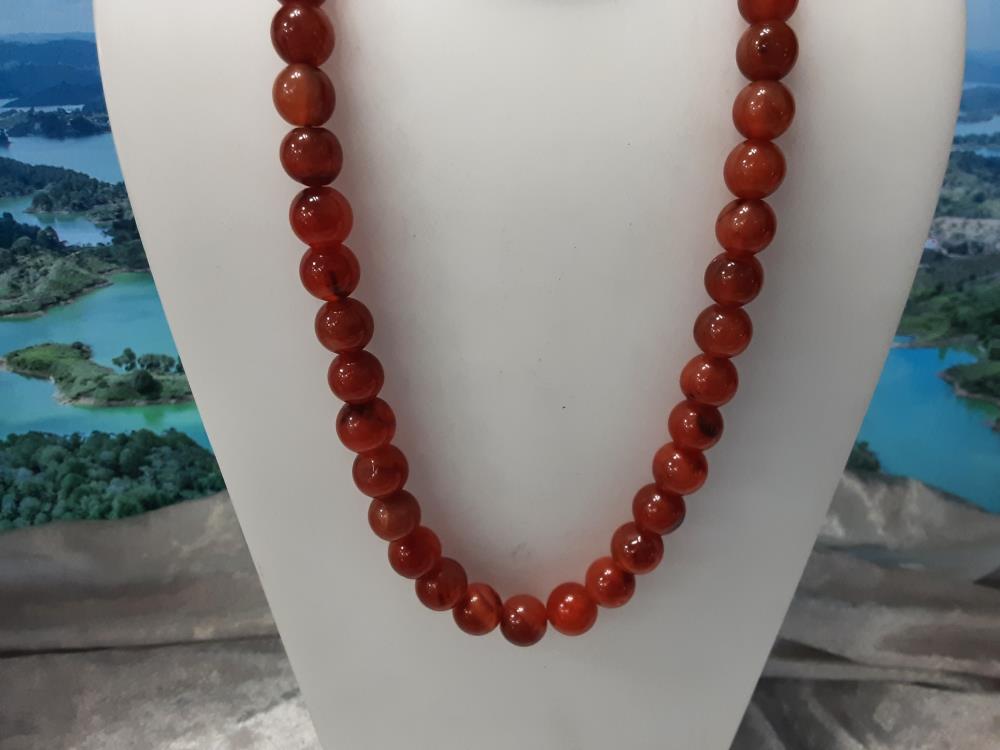 COLLIER PIERRES ORANGES