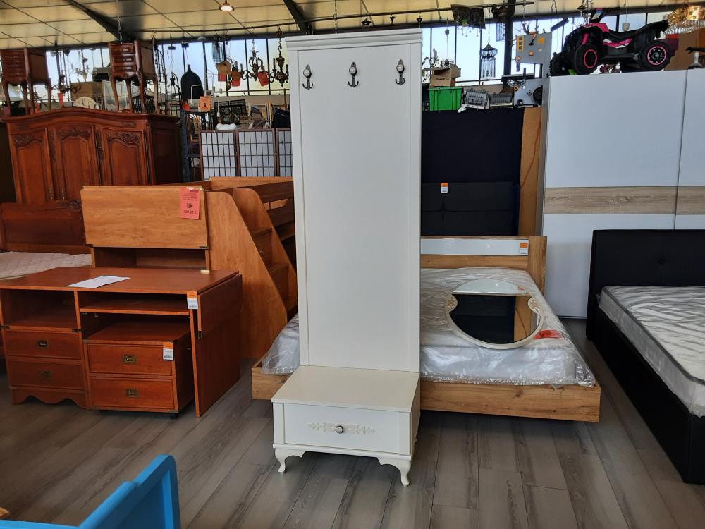 PORTE MANTEAUX 1 TIROIR BLANC
