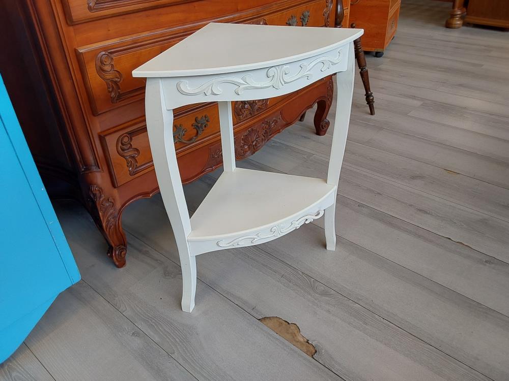 MEUBLE D'ANGLE BLANC