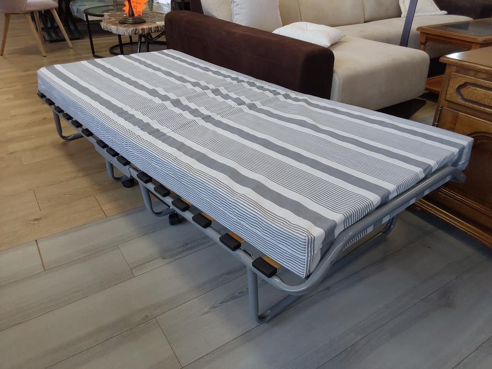LIT D'APPOINT PLIANT 80X190 GRIS