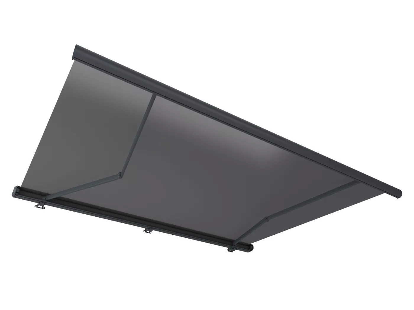 STORE BANNE MOTORISÉ 5X3.5M GRIS ANTHRACITE 3 COLIS (123087/89/91) 2ÈME CHOIX