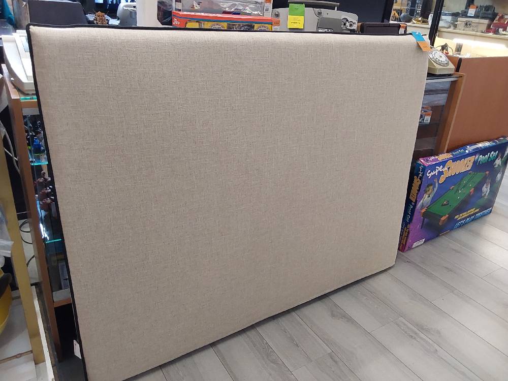 TETE DE LIT DÉHOUSSABLE BEIGE EN COTON ET LIN (145446) 2ÈME CHOIX