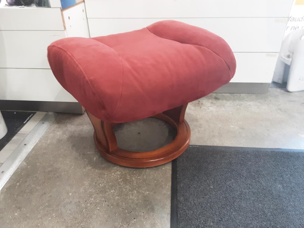 REPOSE PIED TISSU ROUGE PIED BOIS