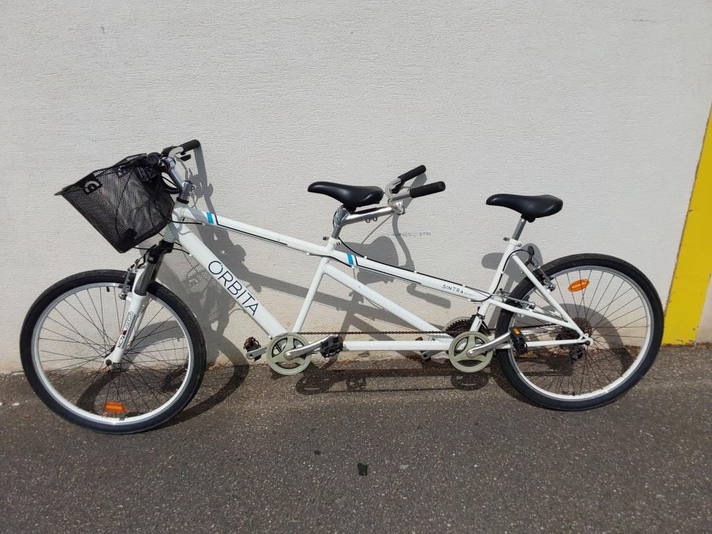 VELO TANDEM ORBITA BLANC 26 POUCES