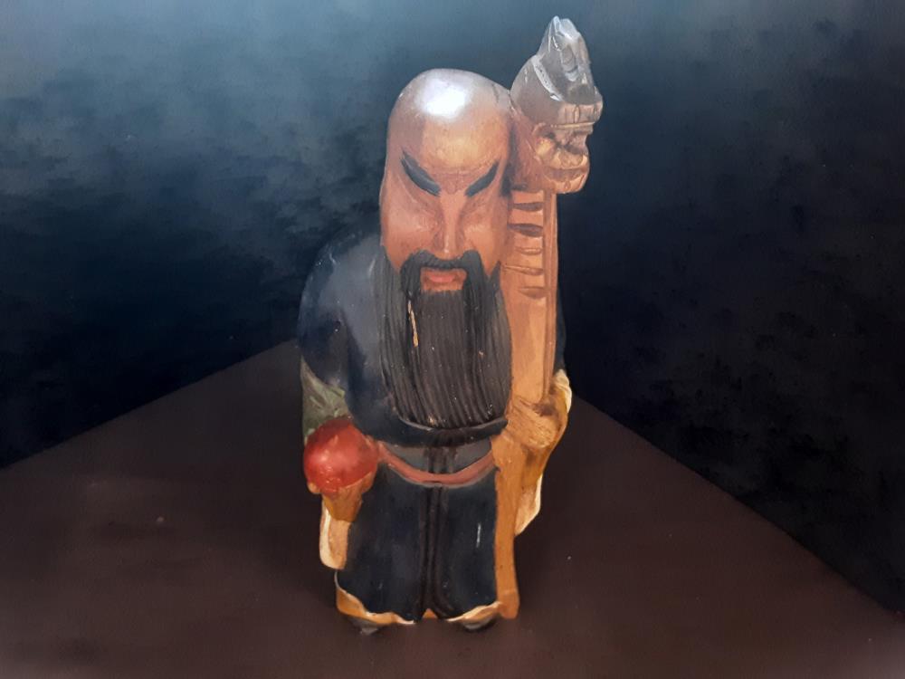 STATUETTE ASIATIQUE EN BOIS GM