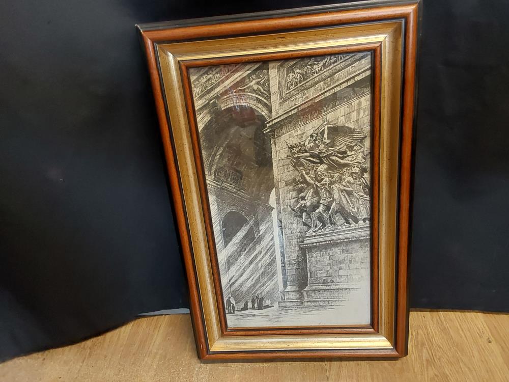 TABLEAU GRAVURE N/B 