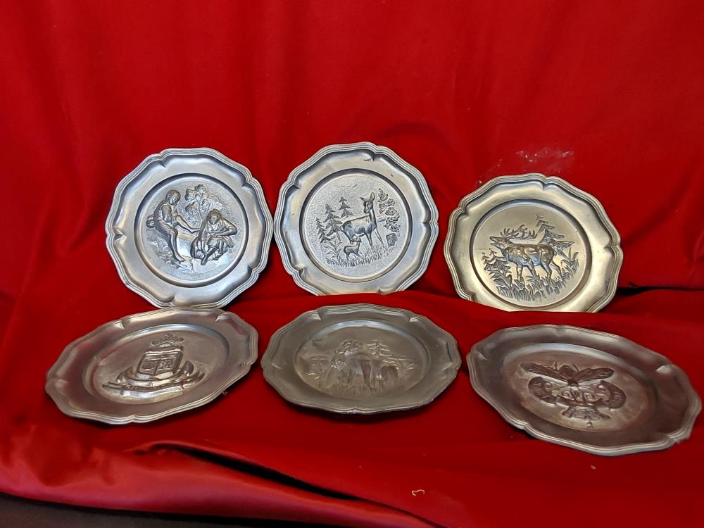 ASSIETTE DIVERS MODÈLES EN ETAIN 