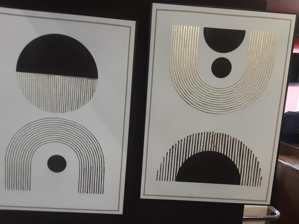 TABLEAU ABSTRAIT CADRE NOIR