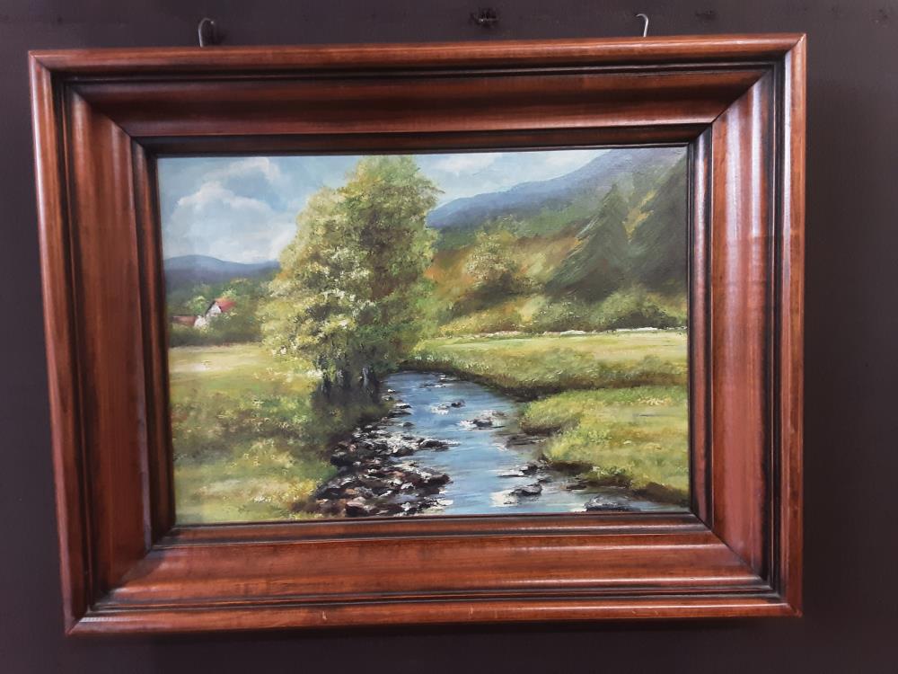 TABLEAU CADRE BOIS MOTIF RIVIÈRE 