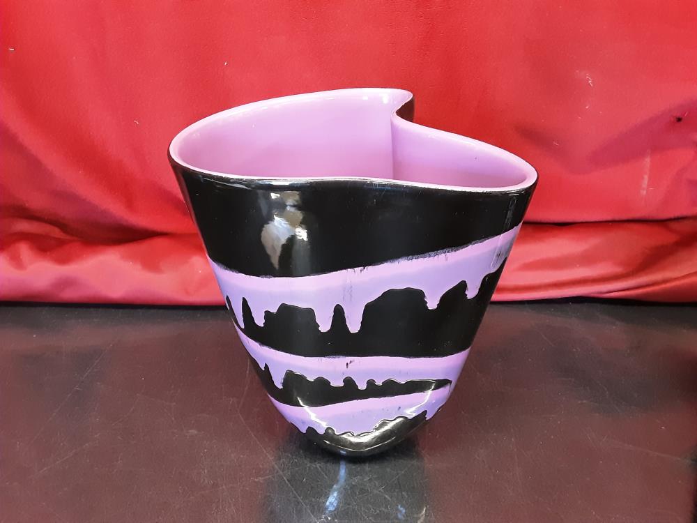 VASE ST CLEMENT NOIR ET VIOLET