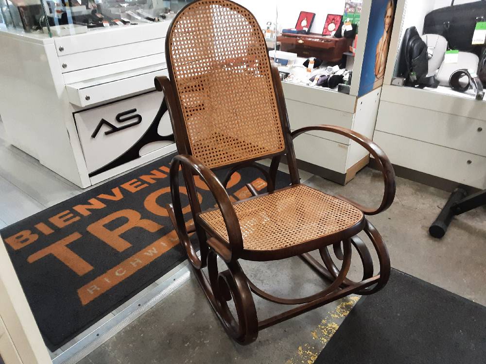 ROCKING CHAIR BOIS CANNÉE