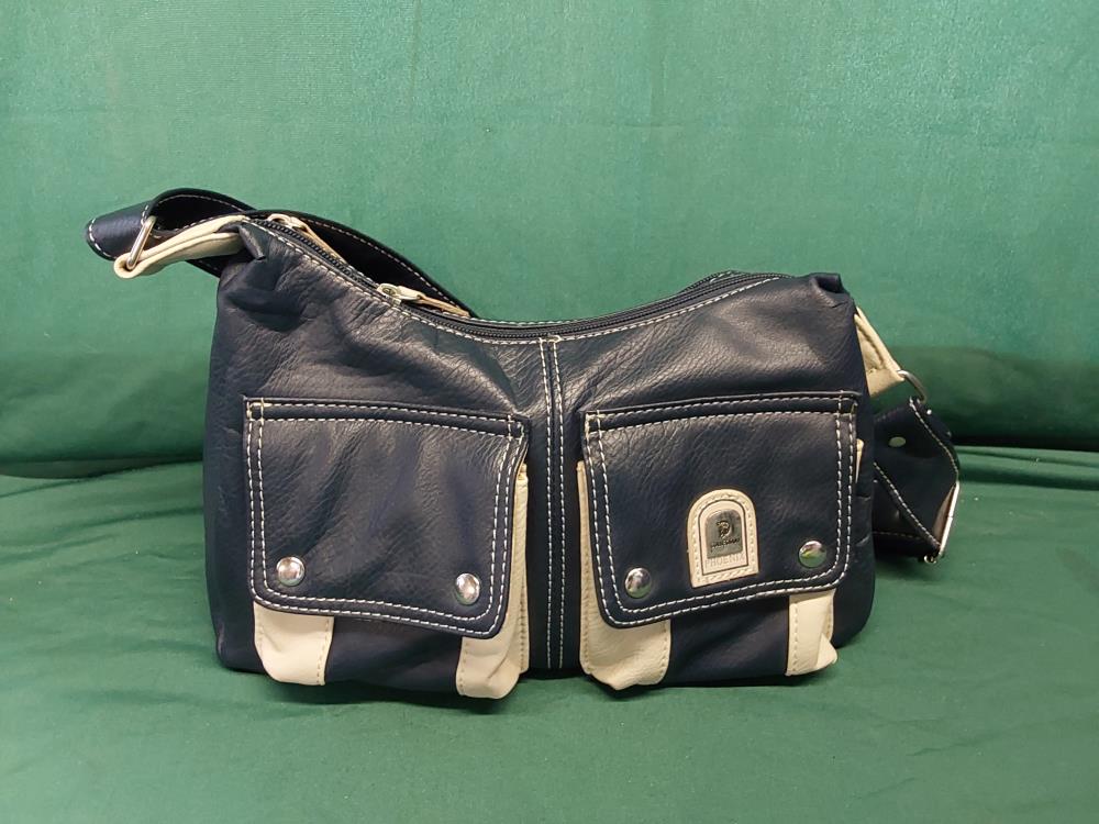 SAC A MAIN COLLECTION PHOENIX BLEU ET CRÈME