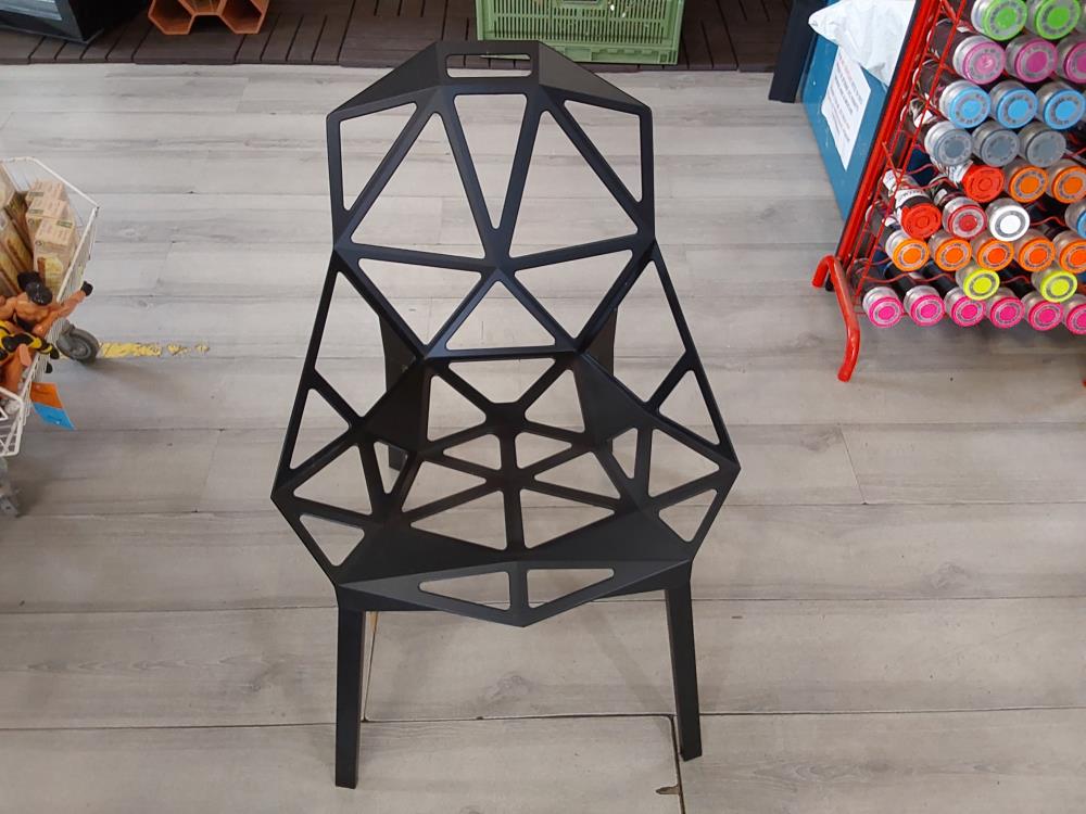 CHAISE DESIGN METAL NOIR