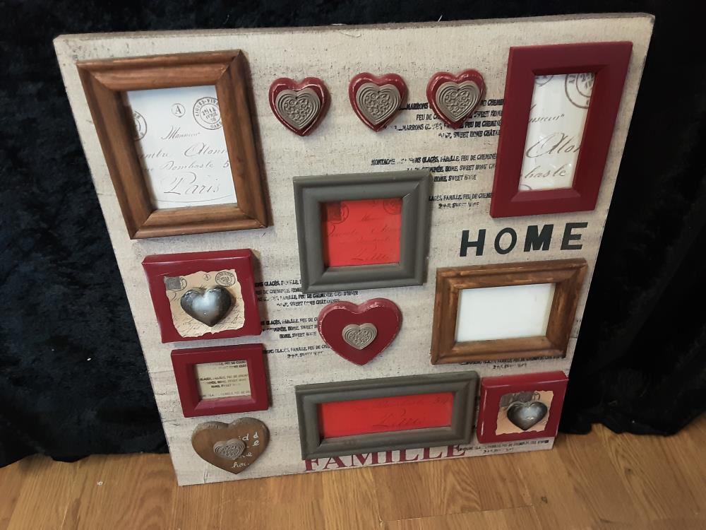 TABLEAU CADRE PHOTO A COEUR 50X55