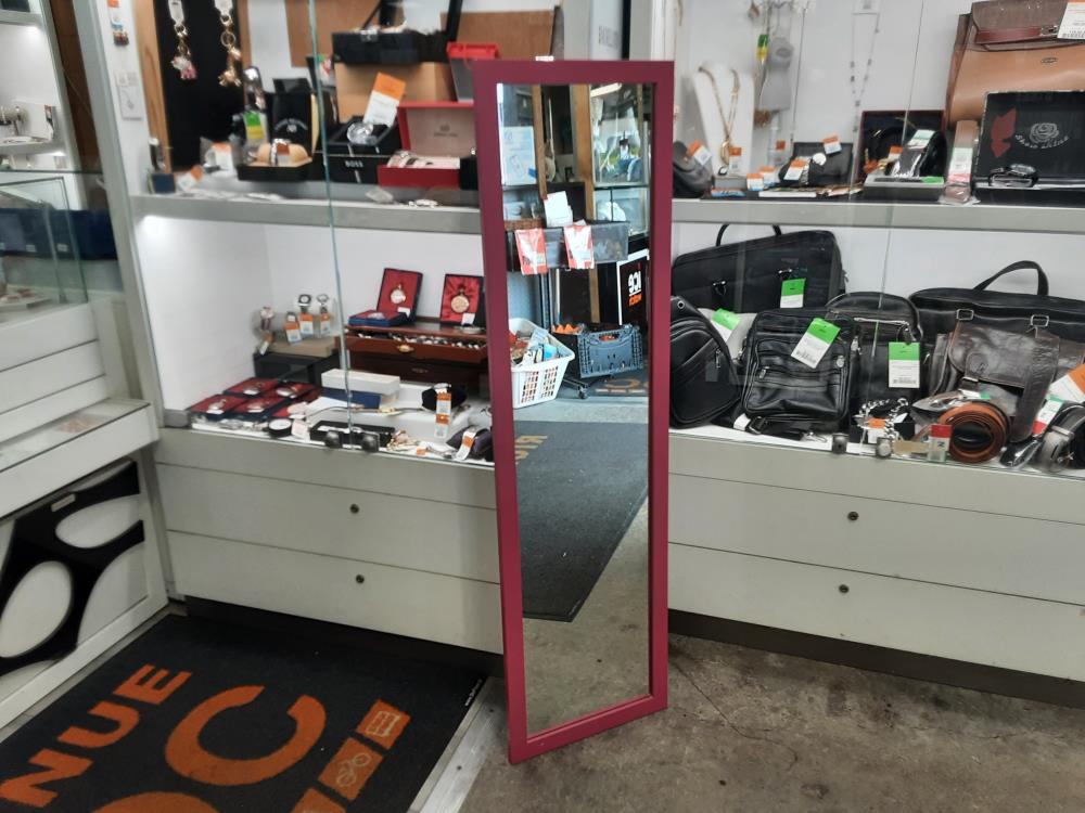 MIROIR RECTANGULAIRE CADRE ROSE 