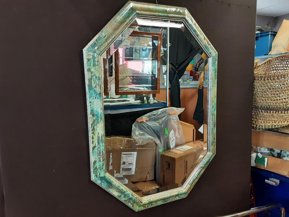 MIROIR BISEAUTÉ CADRE DECO FLEURS